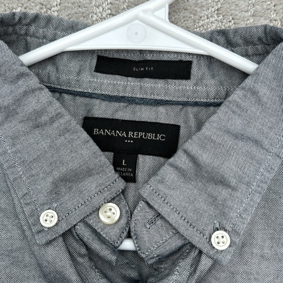 Banana Republic Gray Chambray Slim Fit Shirt - Picture 2 of 2